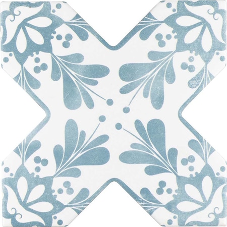 Apollo Tile Siena 5.35inx5.35in Matte Green Ceramic Cross-Shaped Deco Wall and Floor Tile 5.37 sqft/case, 27PK MOR88GRNCRDEC